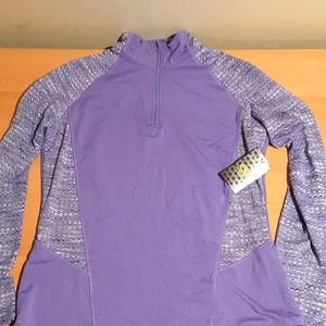 Quarter zip fleece lined pullover